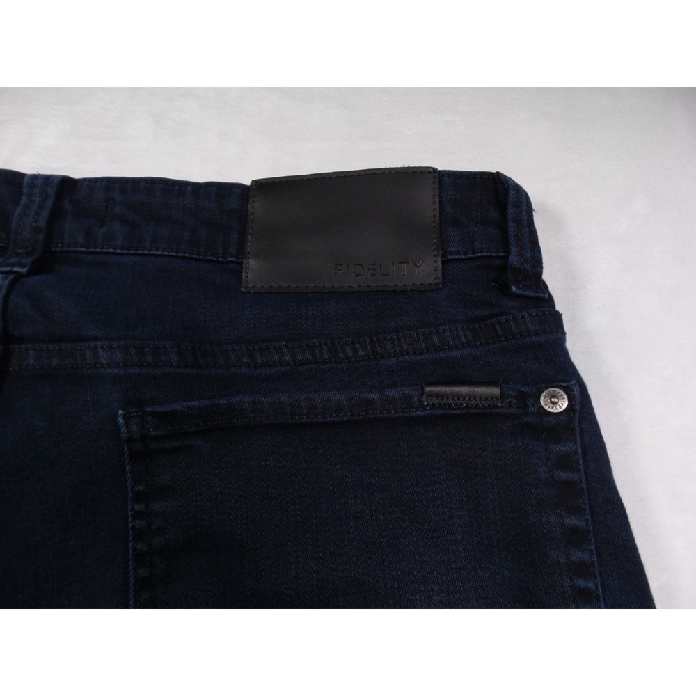 Fidelity‎ Jeans Mens Size 38 Blue Denim Torino Mid Rise Dark Wash Stretch - Picture 8 of 16